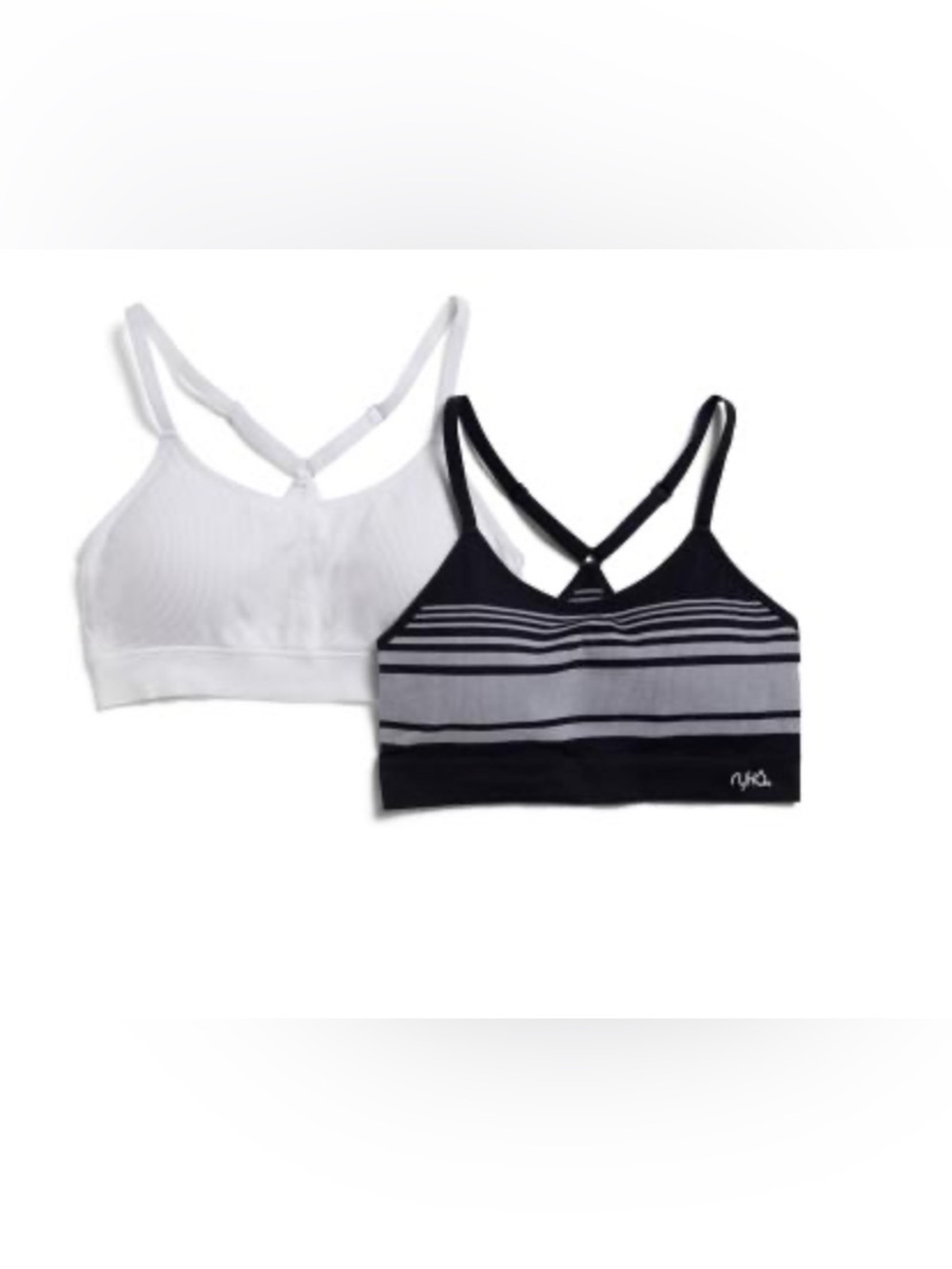 RYKA Sports Bra 2 PACK Supportive Removable Pads Crossback Tagless NWT MEDIUM
